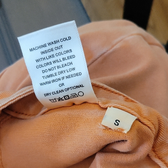 Women's Flare Leg Orange Jeans - Picture 8 of 10